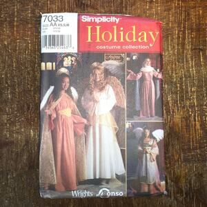 Simplicity Sewing Pattern 7033 Holiday Christmas Costume Angel Virgin Mary UNCUT